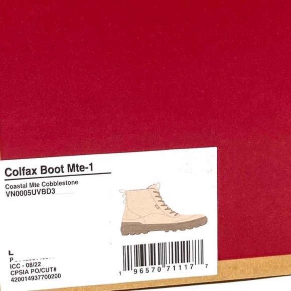 VANS Coastal Colfax Boot MTE-1 Shoe Nubuck Cream Women's Size Hiking VN0005UVBD3 - Picture 7 of 8